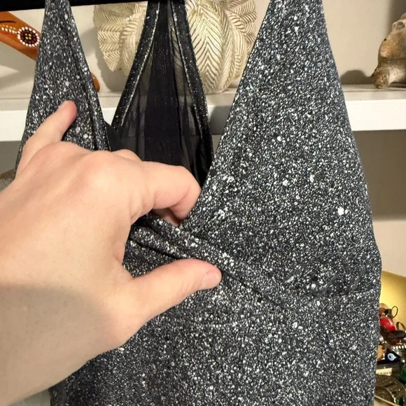 Sparkly Gray Halter Party Top lululemon - Picture 4 of 9